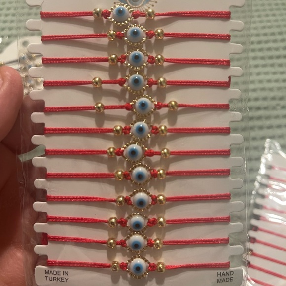 Handmade Evil Eye Silver Plate Bracelet - Picture 4 of 10